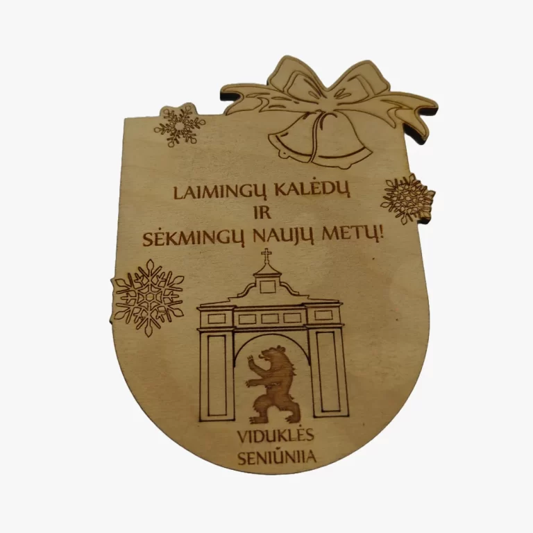 Medinis graviruotas magnetukas iš faneros – gamyba ir graviravimas lazeriu pagal individualų dizainą