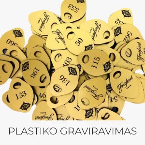 Graviruoti plastikiniai rūbinės numerėliai – lazerinio graviravimo paslauga