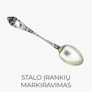 Profesionalus stalo įrankių markiravimas lazeriu – tikslus, estetiškas ir ilgaamžis ženklinimas pagal individualų dizainą ar logotipą.