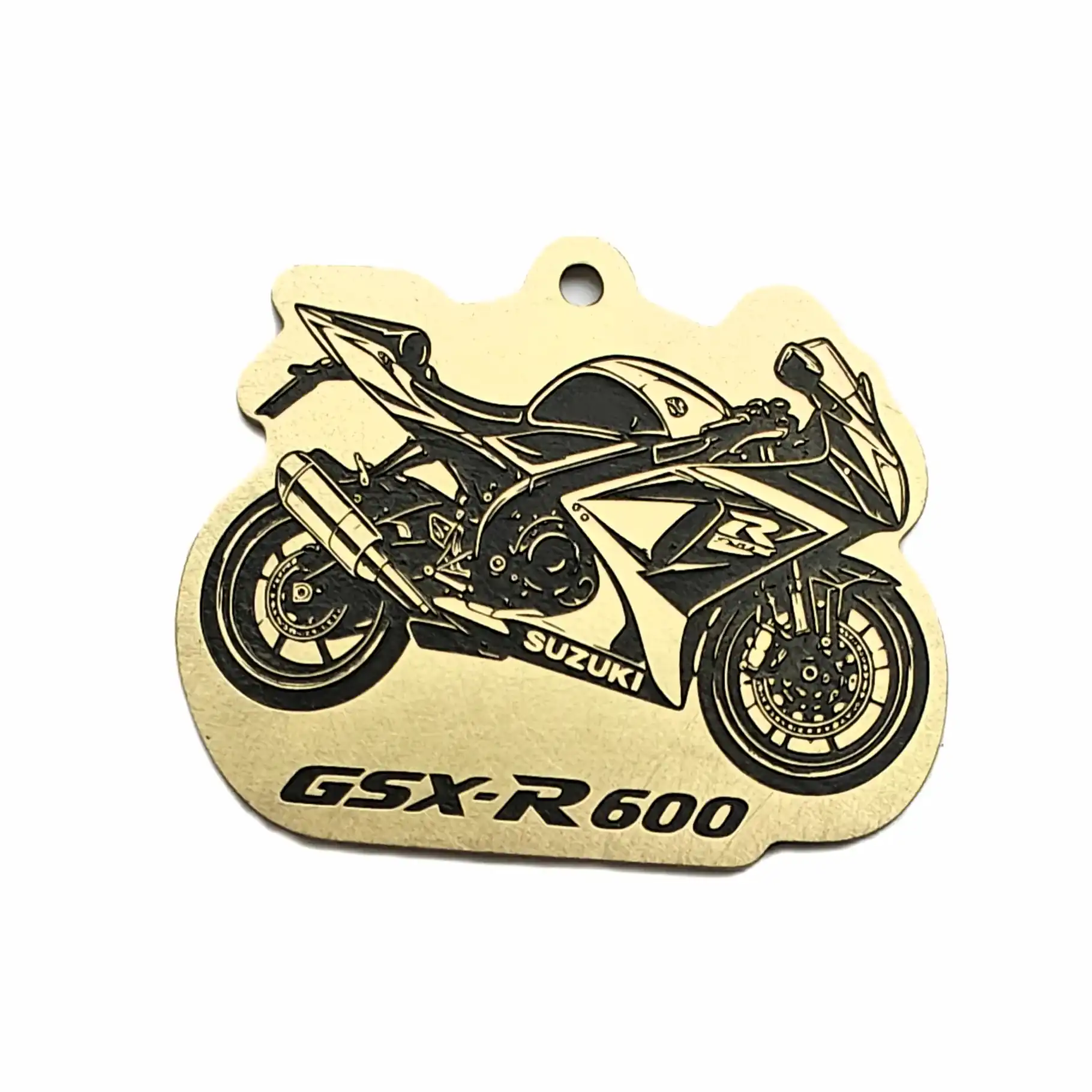 Žalvarinis rakto pakabukas Suzuki GSXR600 motociklo mėgėjui